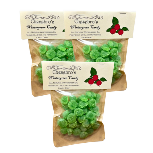 Wintergreen Hard Candy Drops 3-Pack - 13.5 Ounces of Candy