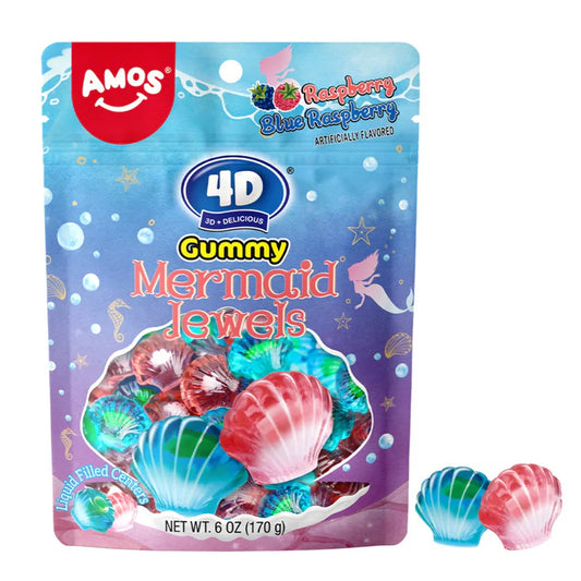 AMOS 4D Gummy Mermaid Jewels, 6 oz.