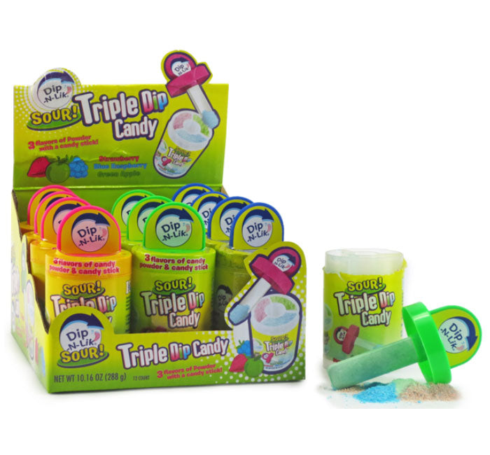 Dip-N-Lik Sour Triple Dip Candy, 0.85 oz.