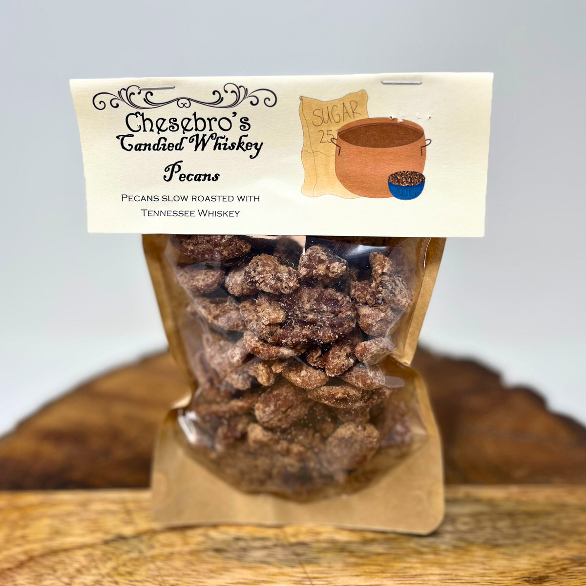 Candied Whiskey Pecans, 4 oz,