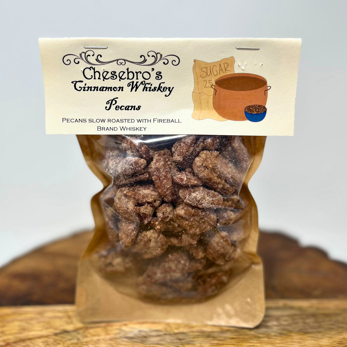 Cinnamon Whiskey Pecans, 4 oz,