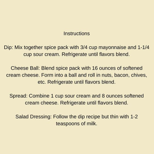 Horseradish and Garlic Dip Mix