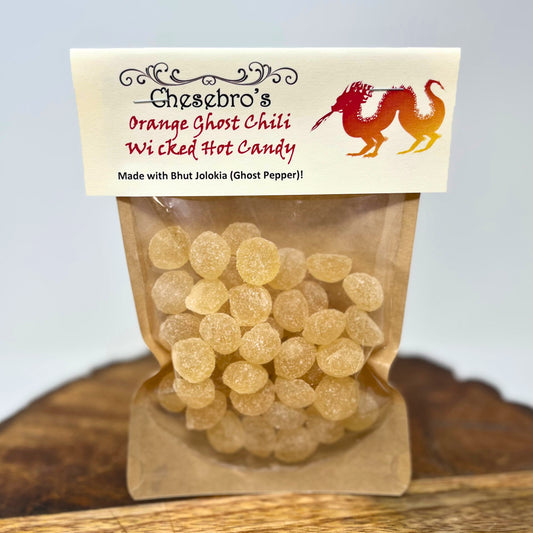 Orange Ghost Chili Hard Candy Drops, 4.5 Ounces