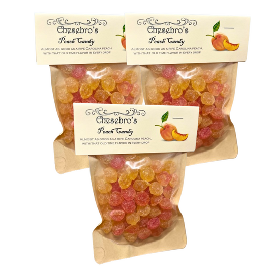 Peach Hard Candy Drops 3-Pack - 13.5 Ounces of Candy
