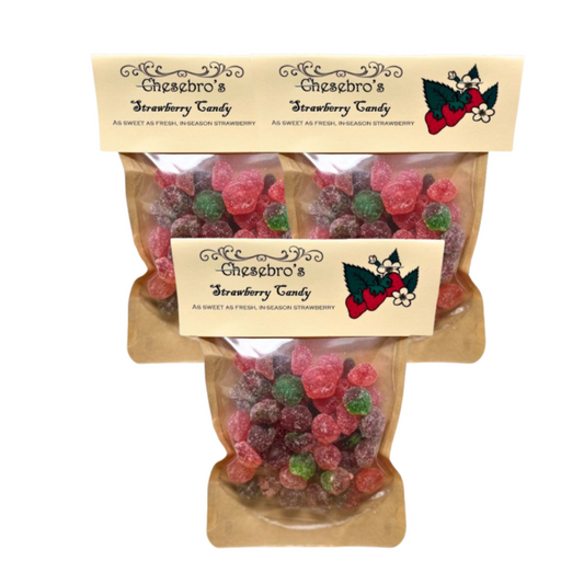 Strawberry Hard Candy Drops 3-Pack - 13.5 Ounces of Candy