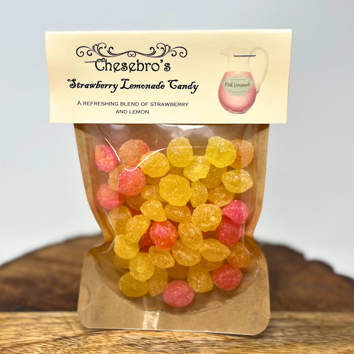 Strawberry Lemonade Hard Candy Drops 3-Pack - 13.5 Ounces of Candy