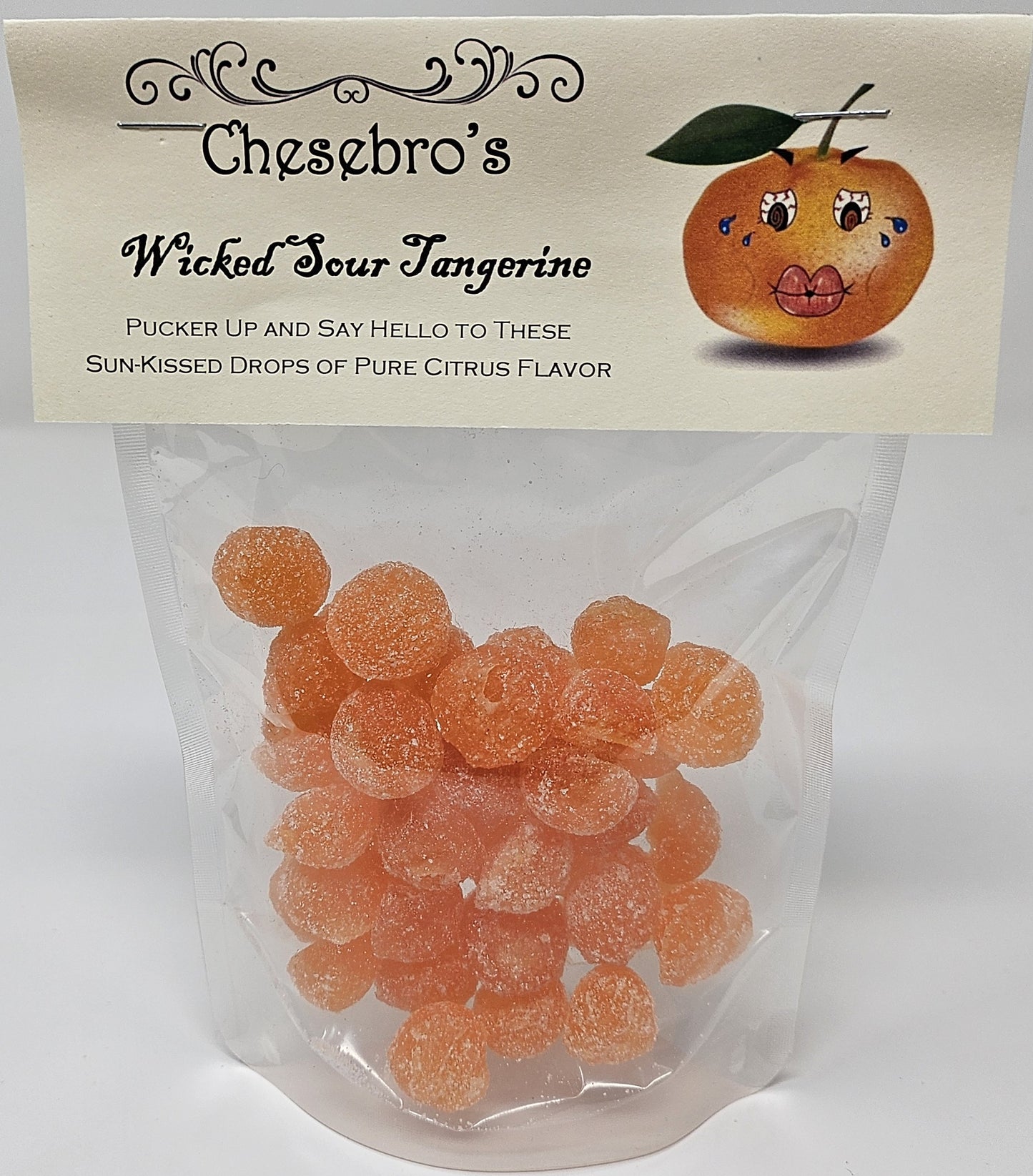 Wicked Sour Tangerine Hard Candy Drops, 4.5 oz.