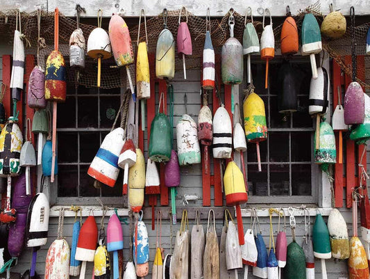 Lobster Buoys (966pz) - 500 Pieces Jigsaw Puzzle