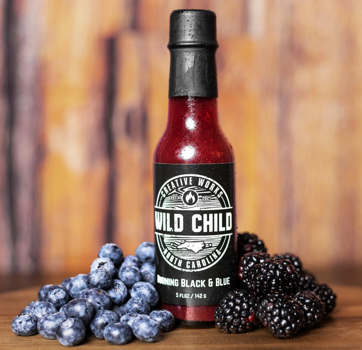 Wild Child Burning Black and Blue Hot Sauce
