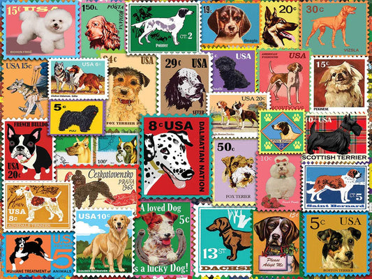 Dog Stamps (1997pz) - 500 Piece Jigsaw Puzzle