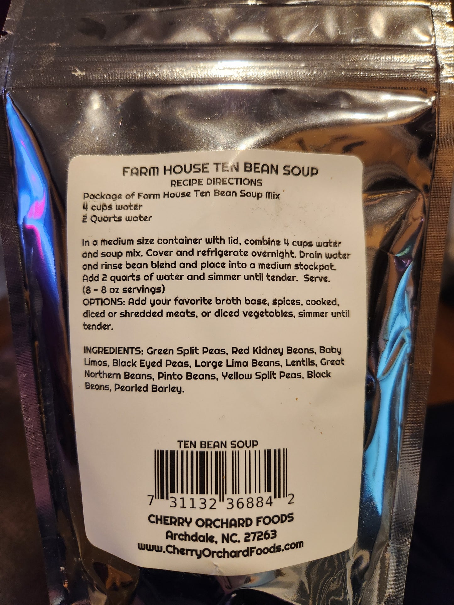 Farm House Foods Ten Bean Soup Mix, Family Size