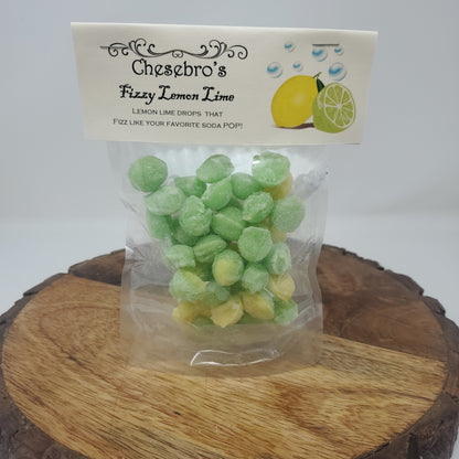 Fizzy Lemon Lime Hard Candy Drops 4.5 Ounces