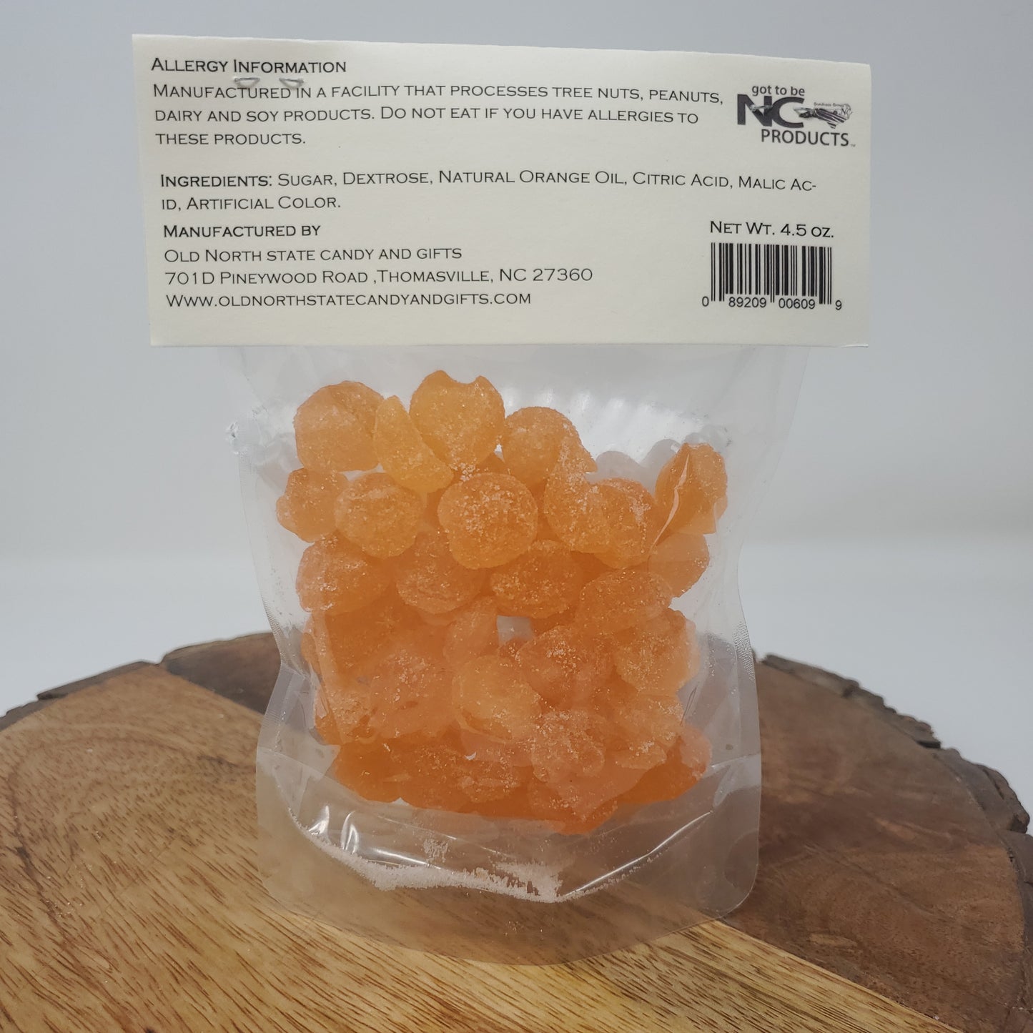 Sour Tangerine Hard Candy Drops, 4.5 Ounces