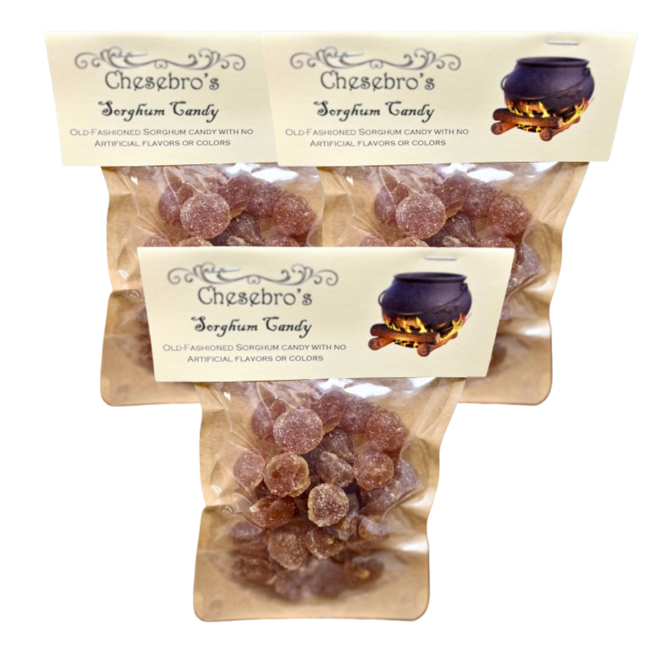 Sorghum Hard Candy Drops 3-Pack - 13.5 Ounces of Candy