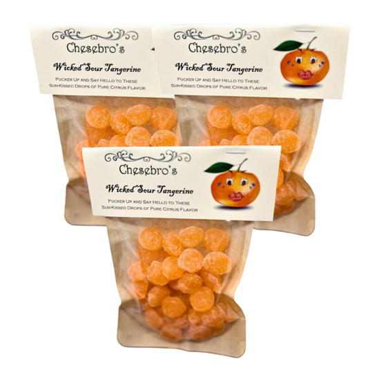 Wicked Sour Tangerine Hard Candy Drops, 3-Pack - 13.5 Ounces of Candy