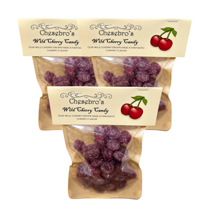 Wild Cherry Hard Candy Drops 3-Pack - 13.5 Ounces of Candy
