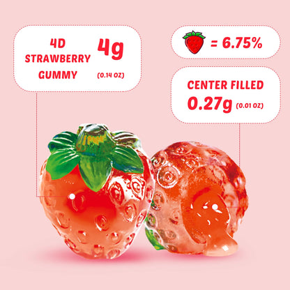 4D AMOS Strawberry Burst Fruit Gummy, 6 oz.