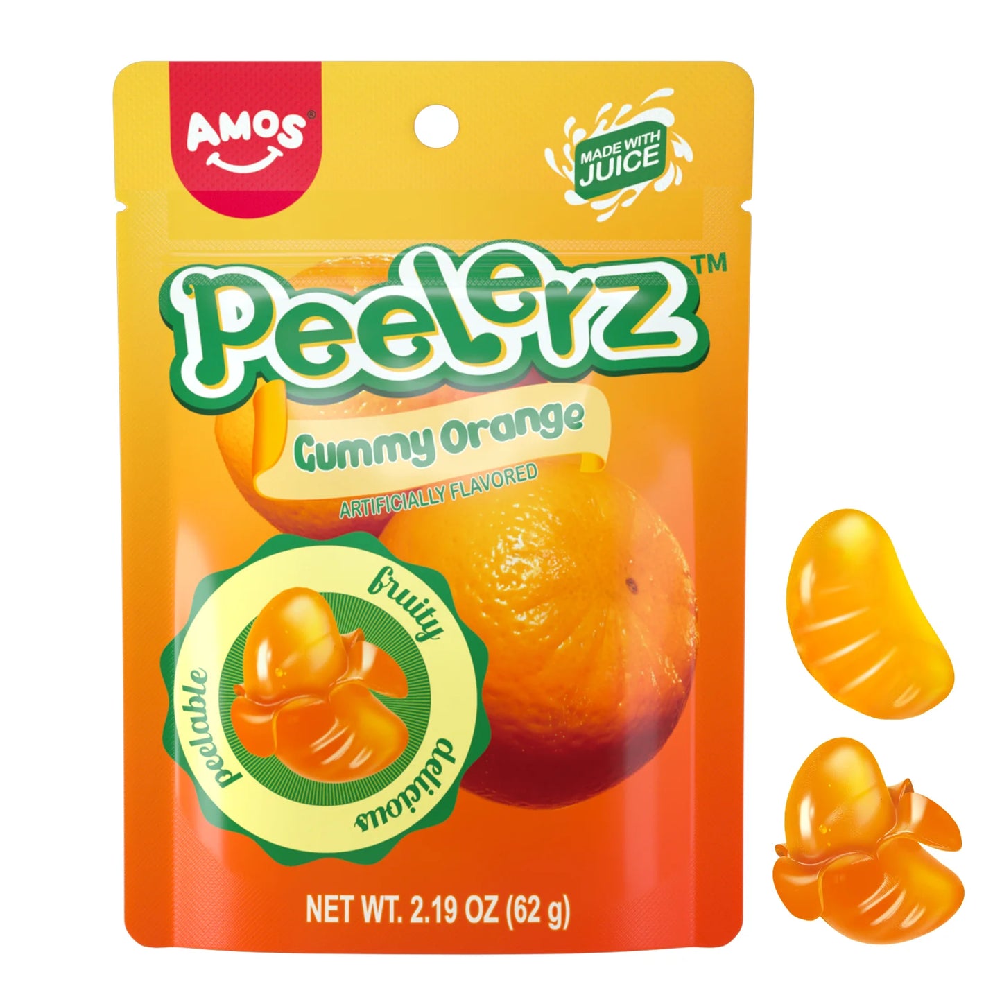 AMOS Peelerz Gummy Orange, 6 oz.