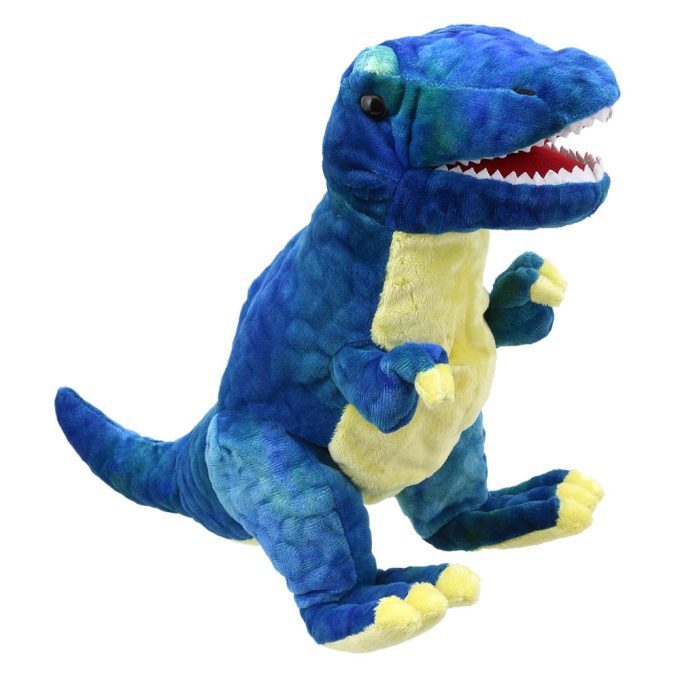 Hand Puppet - Baby T-Rex Dinosaur: Blue