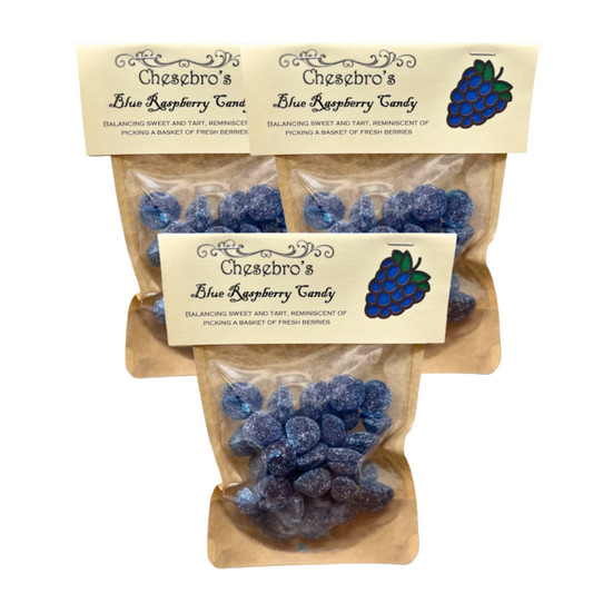 Blue Raspberry Hard Candy Drops 3-Pack - 13.5 Ounces of Candy
