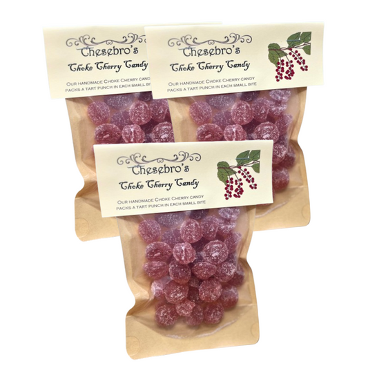 Choke Cherry Hard Candy Drops 3-Pack - 13.5 Ounces of Candy