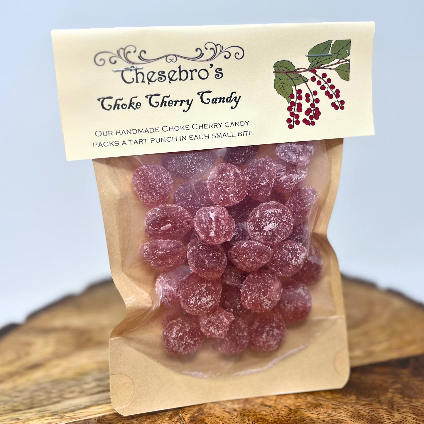 Choke Cherry Hard Candy Drops 3-Pack - 13.5 Ounces of Candy