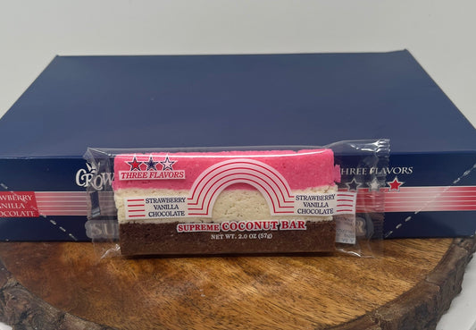 3 Color Neapolitan Coconut Bar 1.65 oz.
