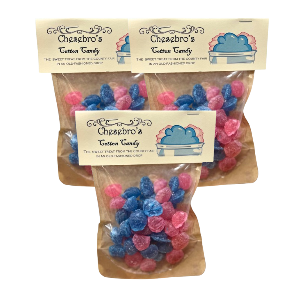 Cotton Candy Hard Candy Drops 3-Pack - 13.5 Ounces of Candy