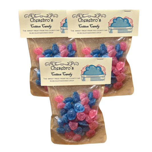 Cotton Candy Hard Candy Drops 3-Pack - 13.5 Ounces of Candy