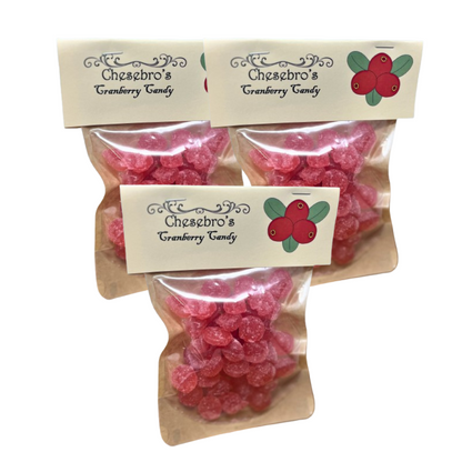 Cranberry Hard Candy Drops 3-Pack - 13.5 Ounces of Candy
