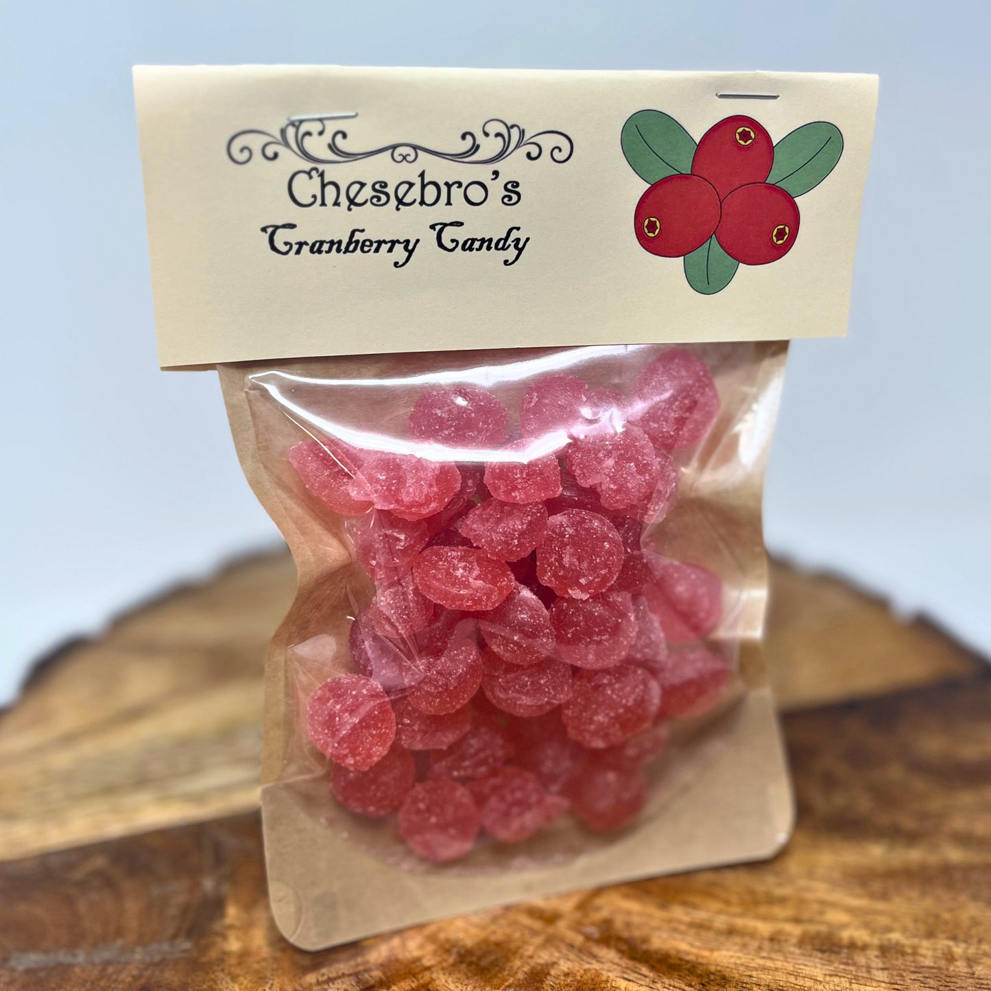 Cranberry Hard Candy Drops 3-Pack - 13.5 Ounces of Candy