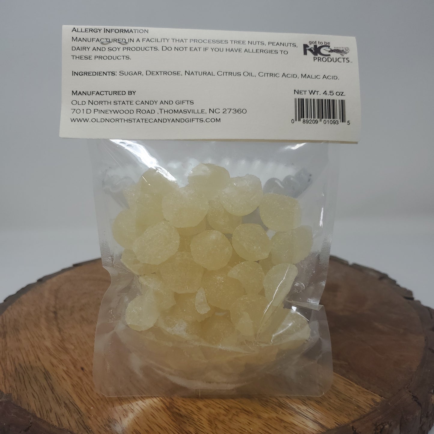 Dye Free Sour Tangerine Hard Candy 4.5oz