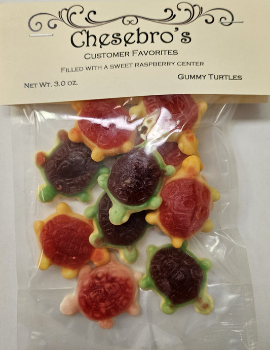 CCF Gummy Turtles with Raspberry Filling, 3.0 oz.