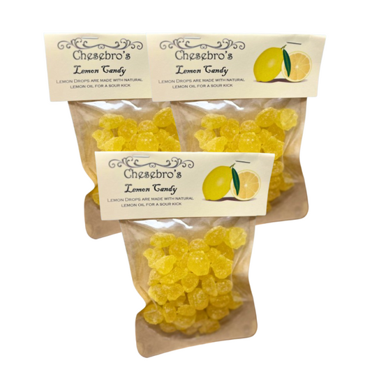 Lemon Hard Candy Drops 3-Pack - 13.5 Ounces of Candy