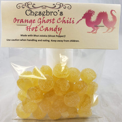 Orange Ghost Chili Hard Candy Drops, 4.5 Ounces