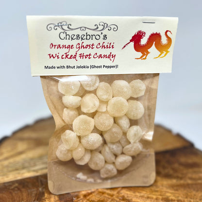 Orange Ghost Chili Hard Candy Drops 3-Pack - 13.5 Ounces of Candy