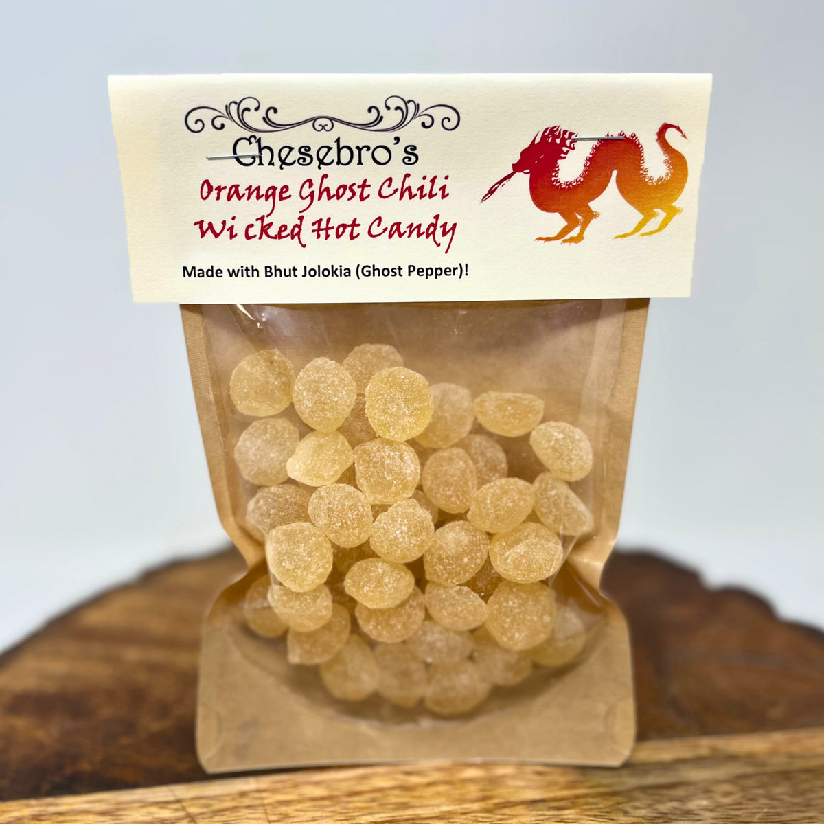 Orange Ghost Chili Hard Candy Drops, 4.5 Ounces