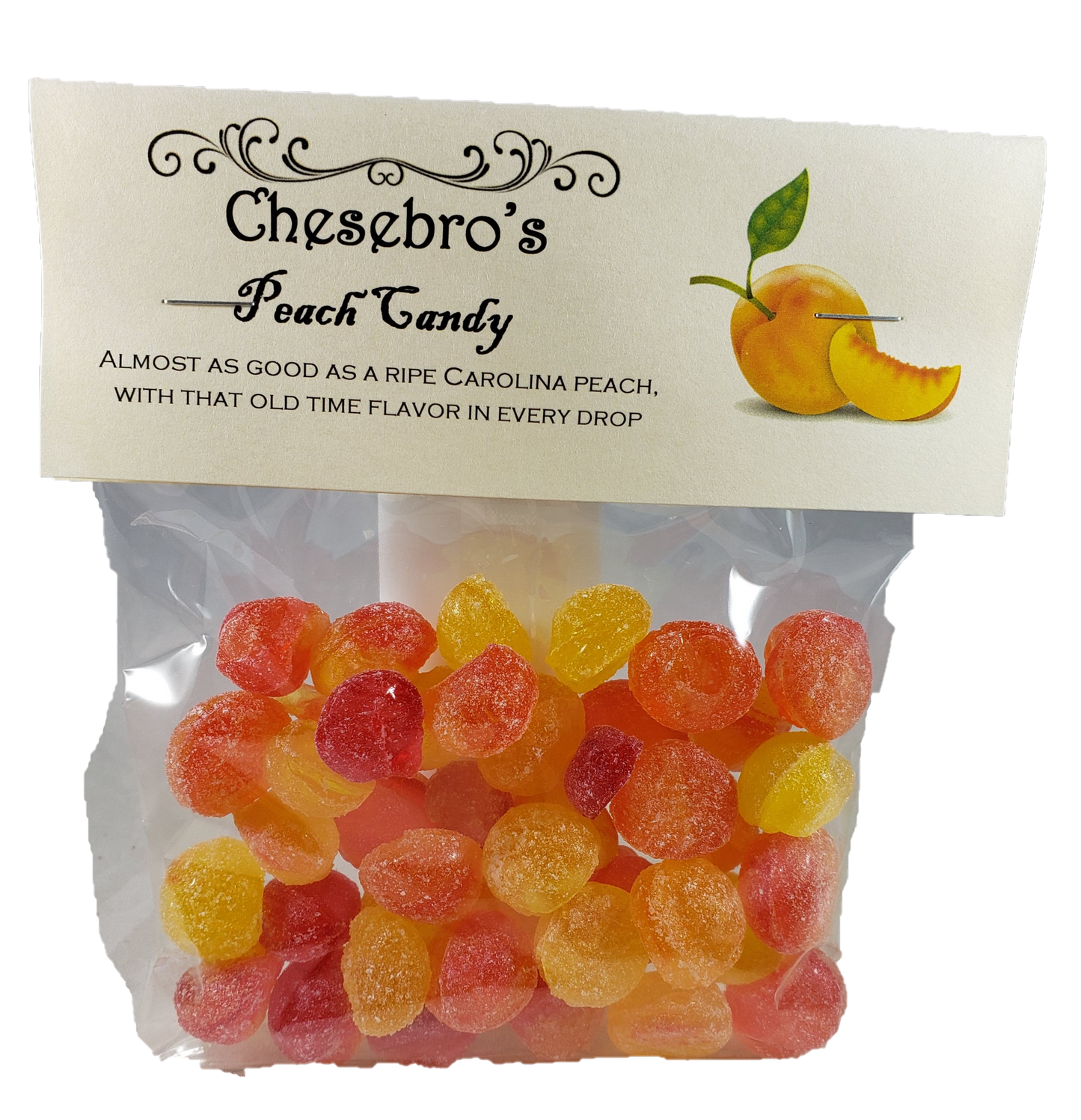 Peach Hard Candy Drops, 4.5 Ounces