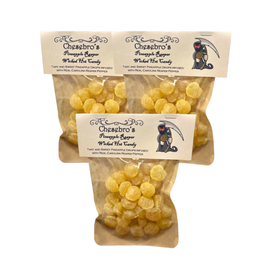 Pineapple Reaper Hard Candy Drops 3-Pack - 13.5 Ounces of Candy