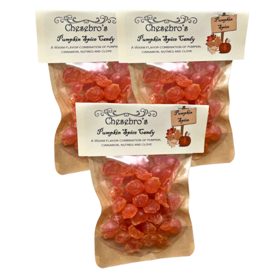 Pumpkin Spice Hard Candy Drops 3-Pack - 13.5 Ounces of Candy