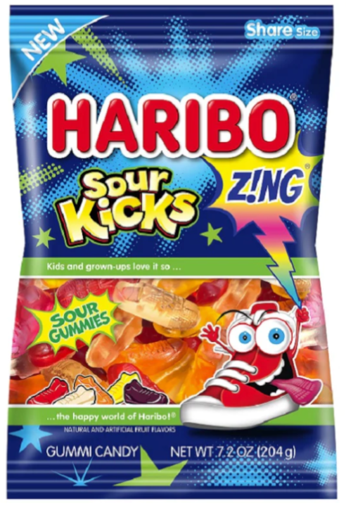 Haribo Sour Kicks, 7.2 oz.