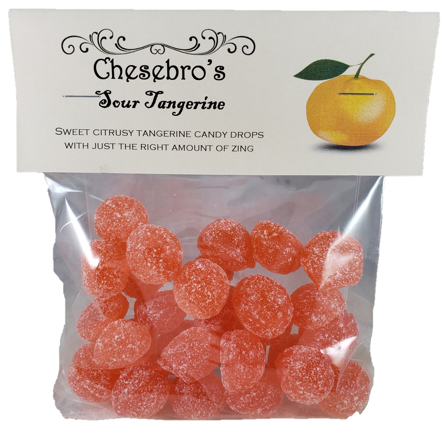 Sour Tangerine Hard Candy Drops, 4.5 Ounces
