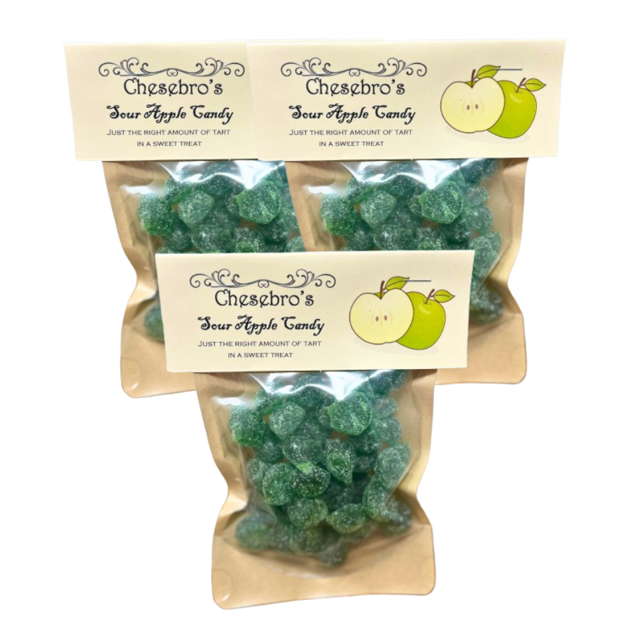 Sour Apple Hard Candy Drops 3-Pack - 13.5 Ounces of Candy
