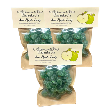 Sour Apple Hard Candy Drops 3-Pack - 13.5 Ounces of Candy