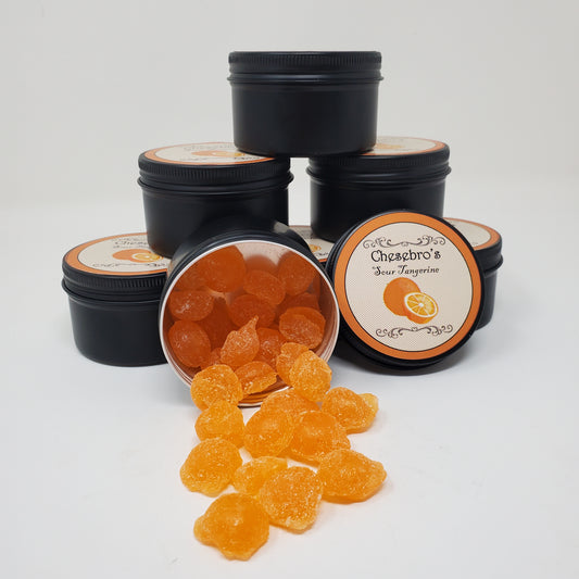 Sour Tangerine Hard Candy 3.0 oz 3 pack Reusable Tin