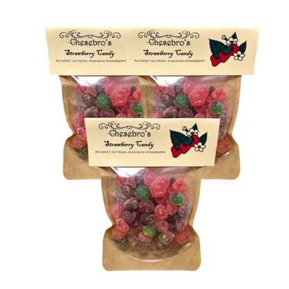 Strawberry Hard Candy Drops 3-Pack - 13.5 Ounces of Candy