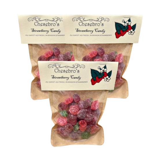 Strawberry Hard Candy Drops 3-Pack - 13.5 Ounces of Candy
