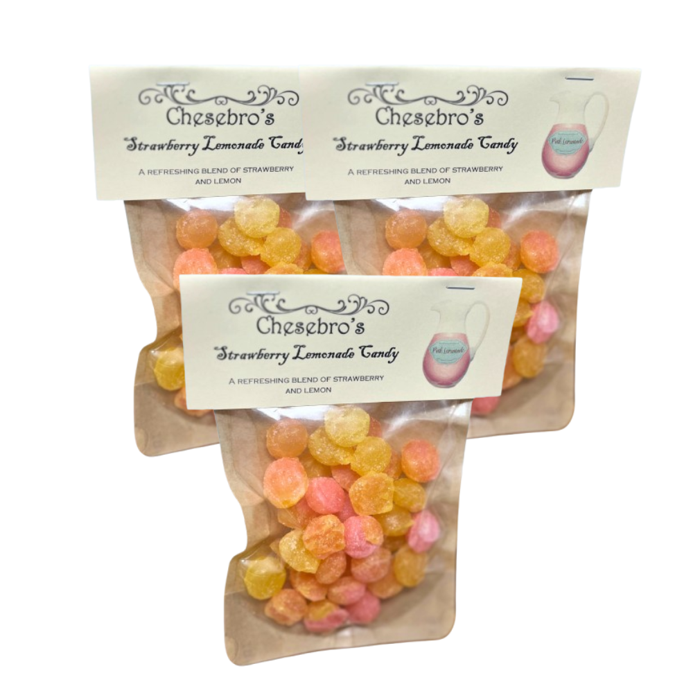 Strawberry Lemonade Hard Candy Drops 3-Pack - 13.5 Ounces of Candy