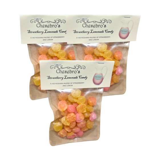 Strawberry Lemonade Hard Candy Drops 3-Pack - 13.5 Ounces of Candy