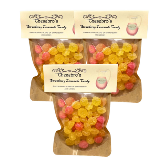 Strawberry Lemonade Hard Candy Drops 3-Pack - 13.5 Ounces of Candy